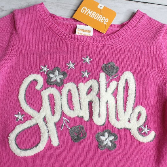 Gymboree Baby Girls Tunic Sweater Size 12-18 Months Sparkle Embroidered - Picture 3 of 4